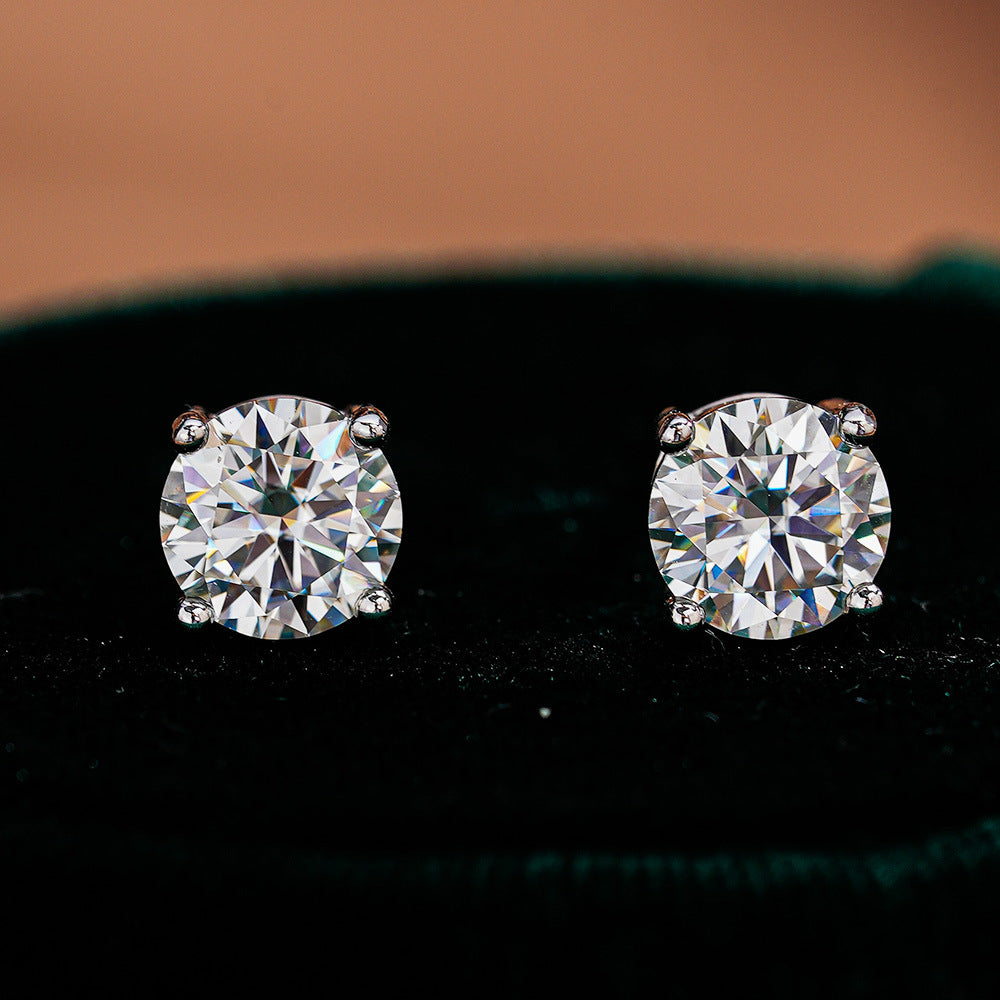 Quality moissanite stud earrings