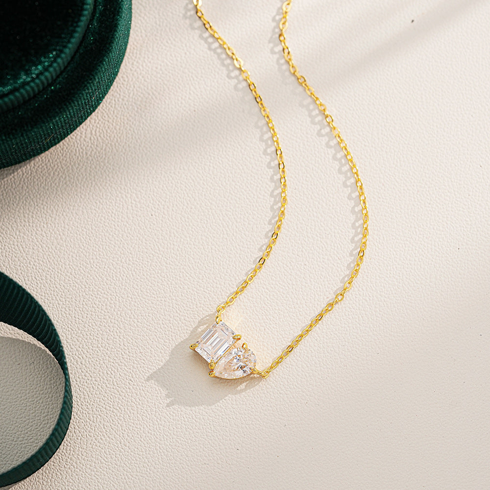 Sweet sugar cube moissanite chain