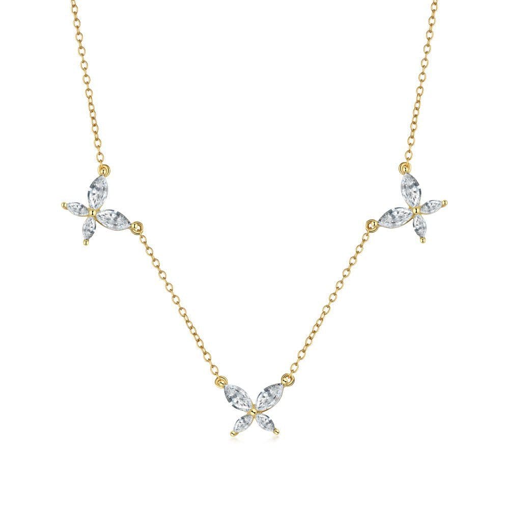 18K Three butterfly necklaces - Hastella.J