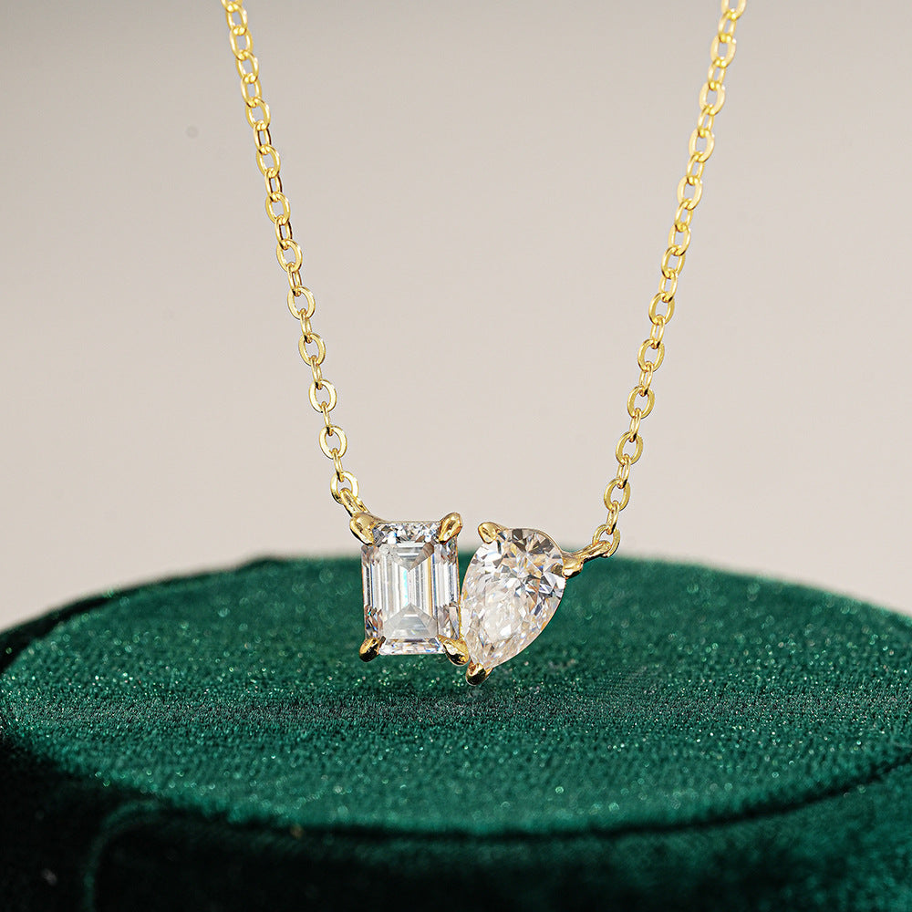 Sweet sugar cube moissanite chain