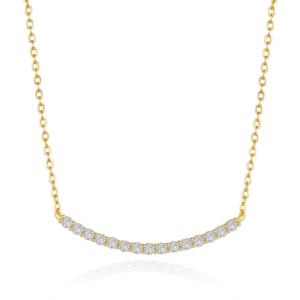 Smile moissanite necklace