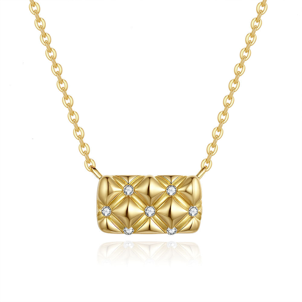 Luxury bag shaped moissanite chain
