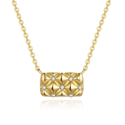 Luxury bag shaped moissanite chain