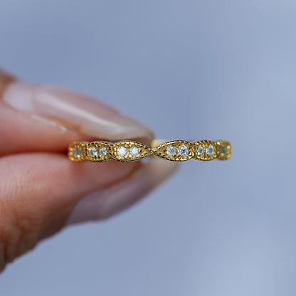 Moissanite row of ring