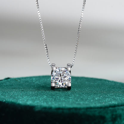 Classic carat size moissanite necklace