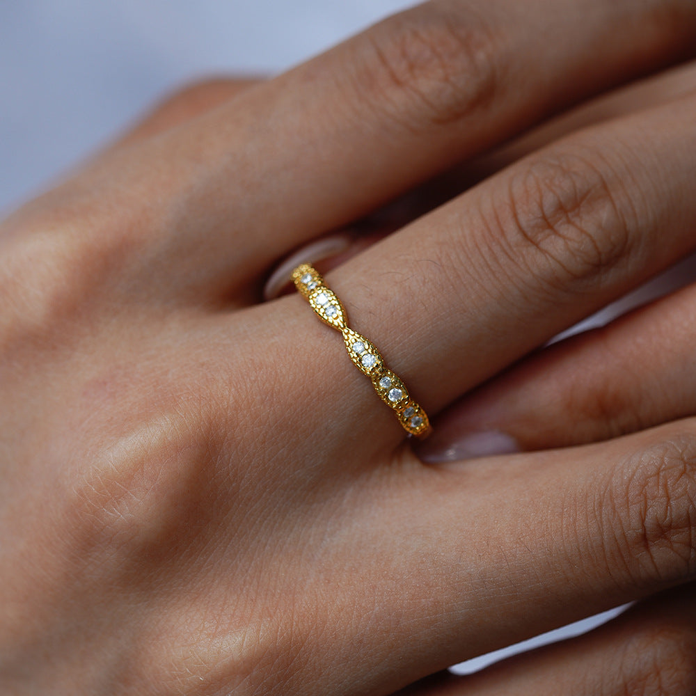 Moissanite row of ring