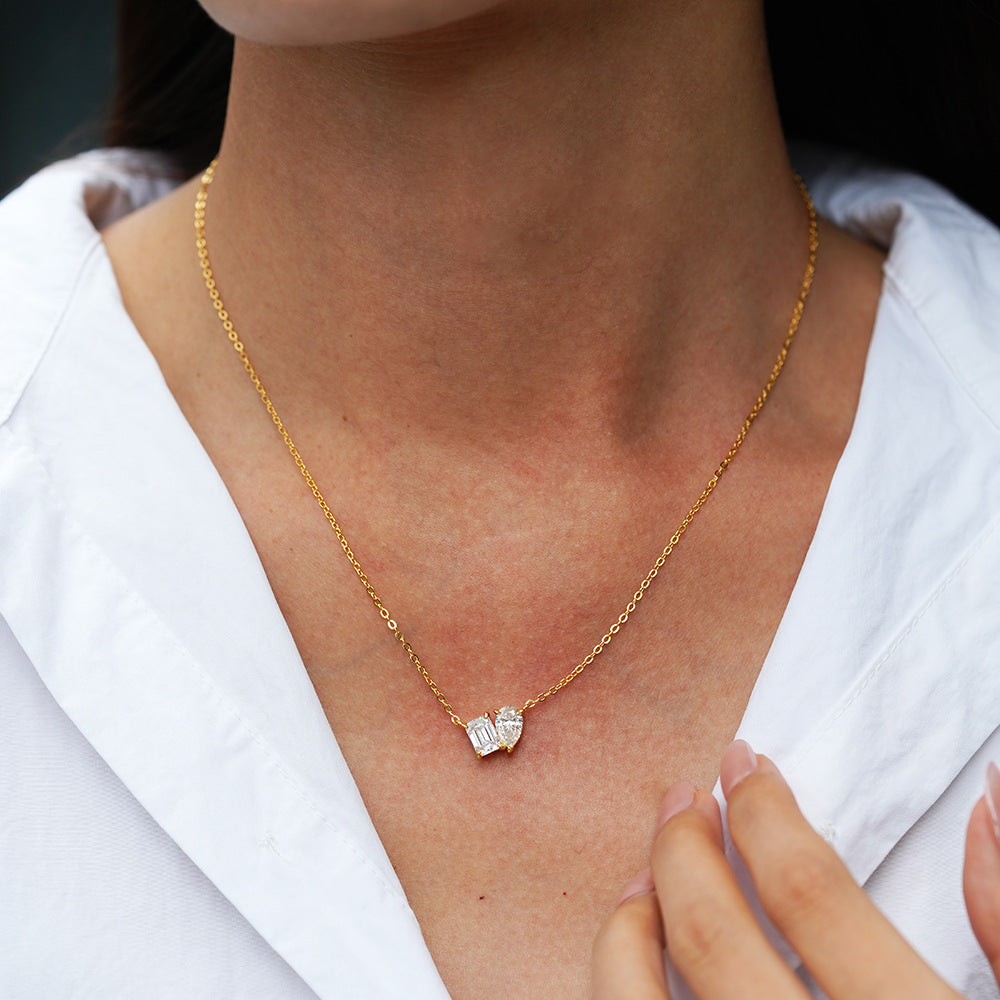 Sweet sugar cube moissanite chain