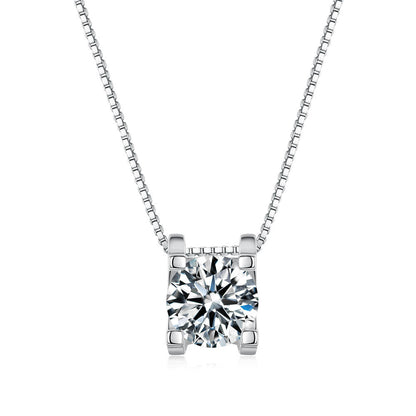 Classic carat size moissanite necklace
