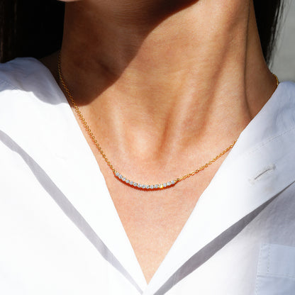 Smile moissanite necklace