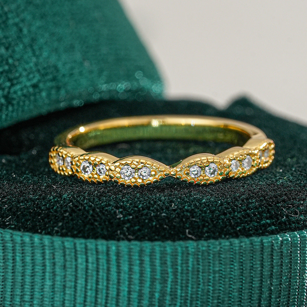 Moissanite row of ring