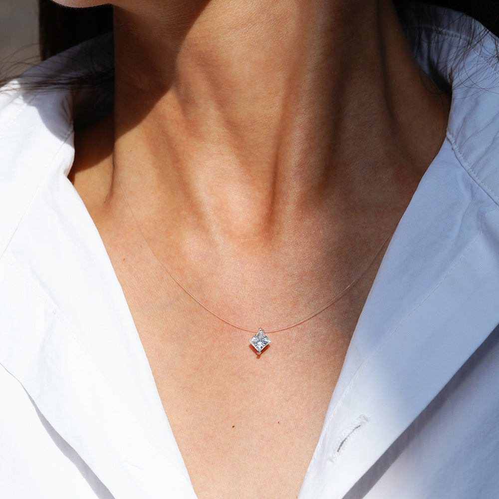 Princess tears moissanite chain