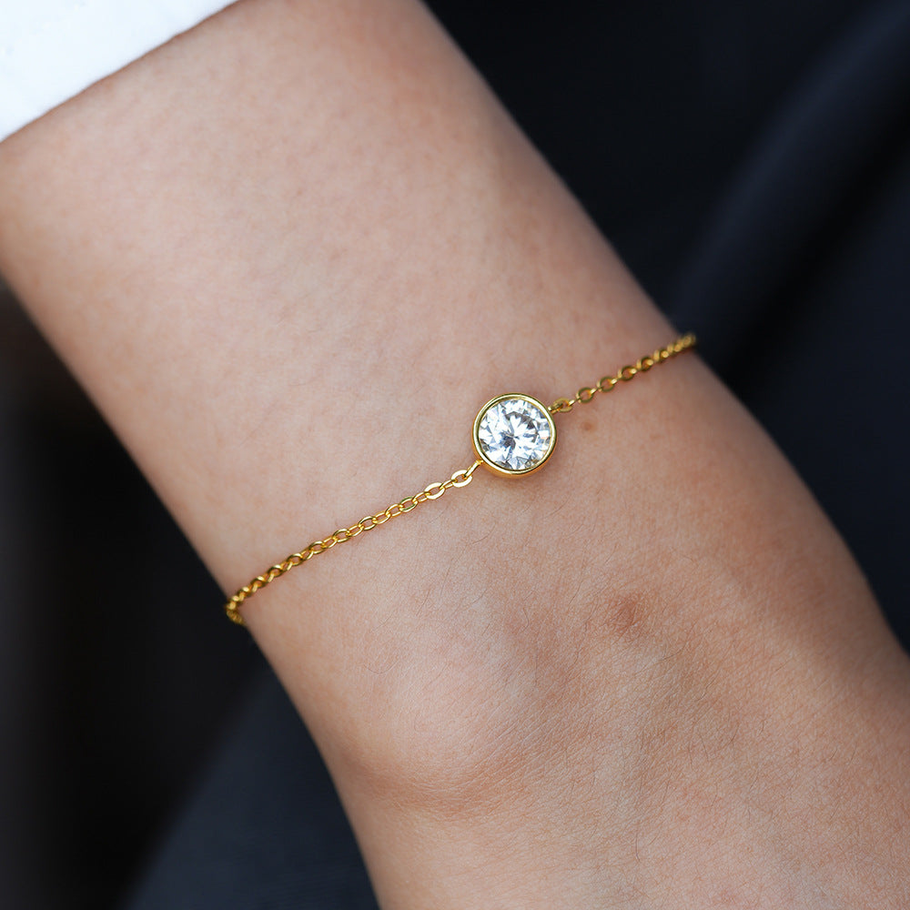 Bubble moissanite bracele