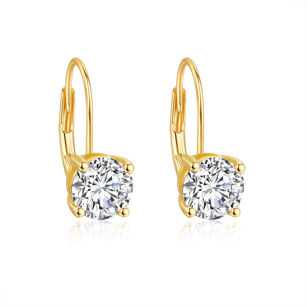 Classic buckle moissanite earring
