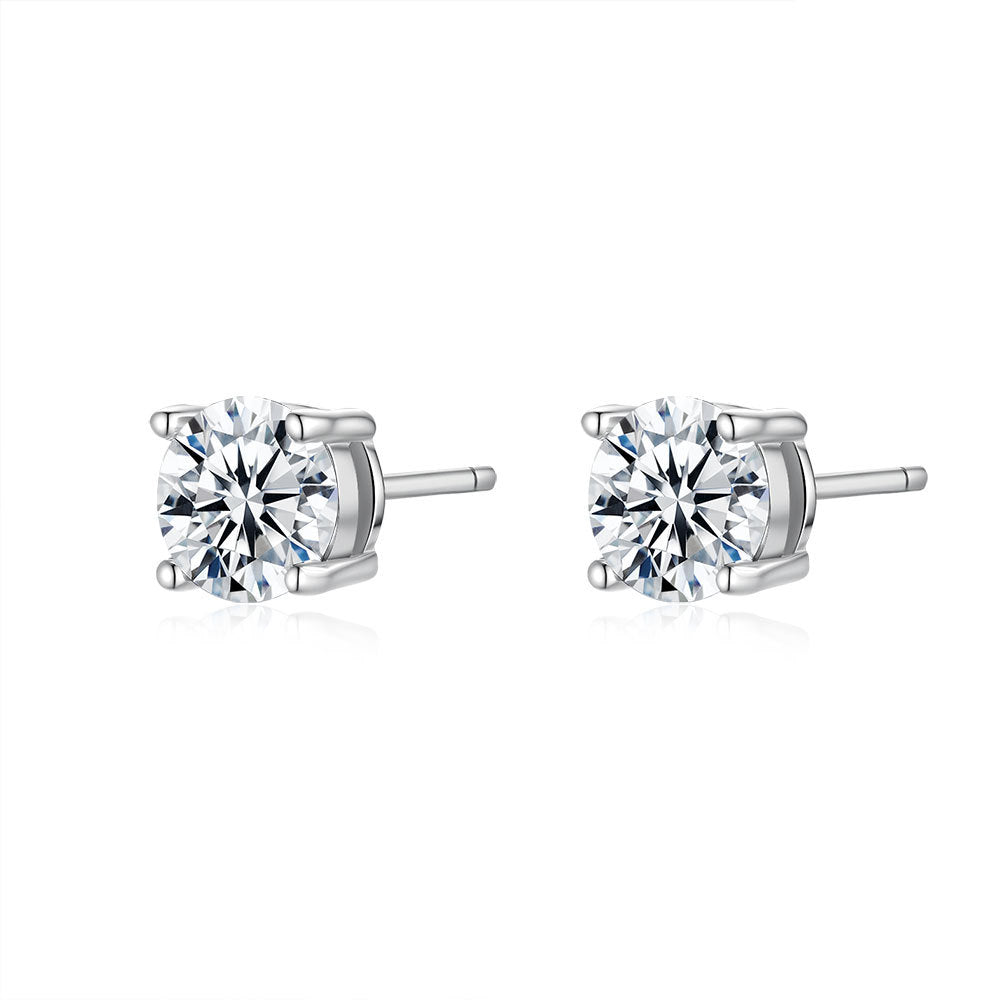 Quality moissanite stud earrings