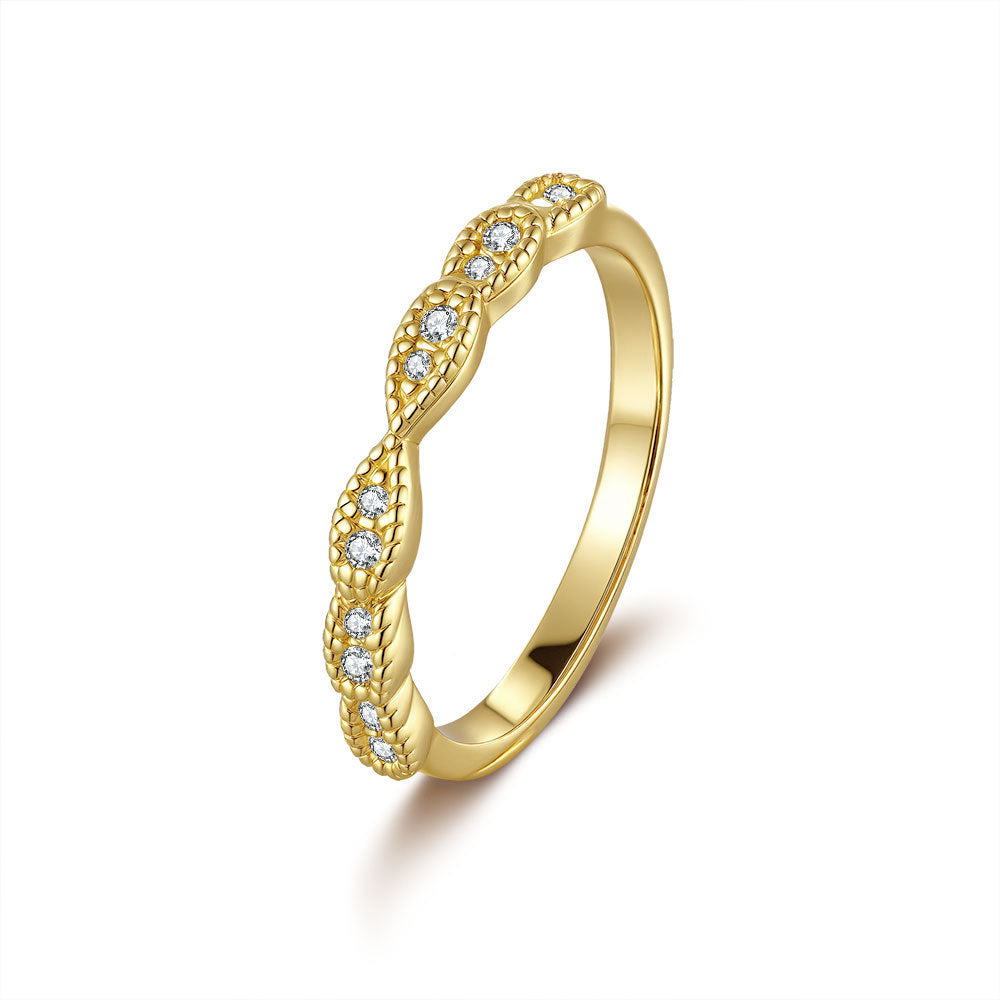 Moissanite row of ring
