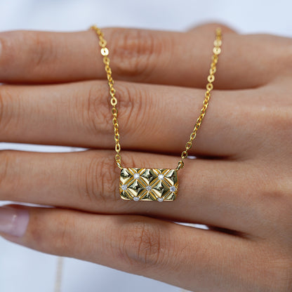 Luxury bag shaped moissanite chain
