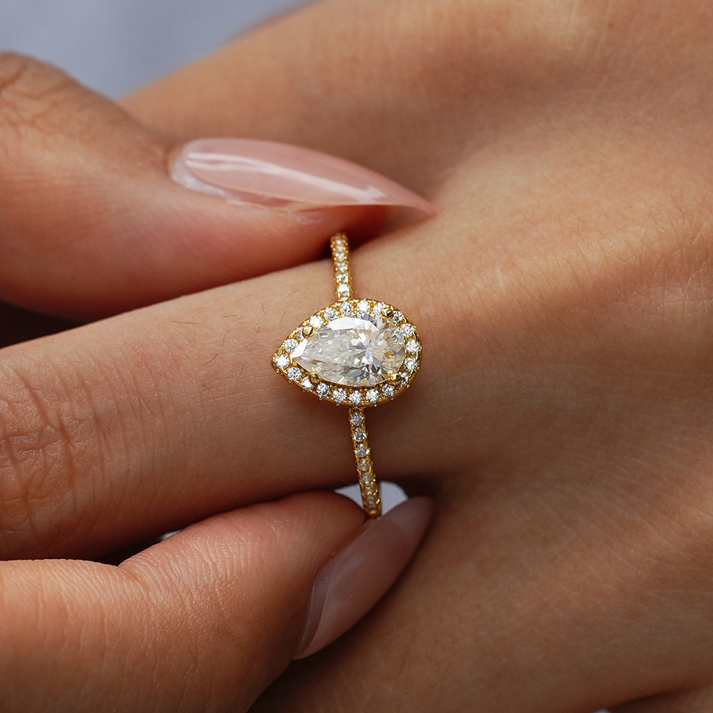 Timeless moissanite engagement ring
