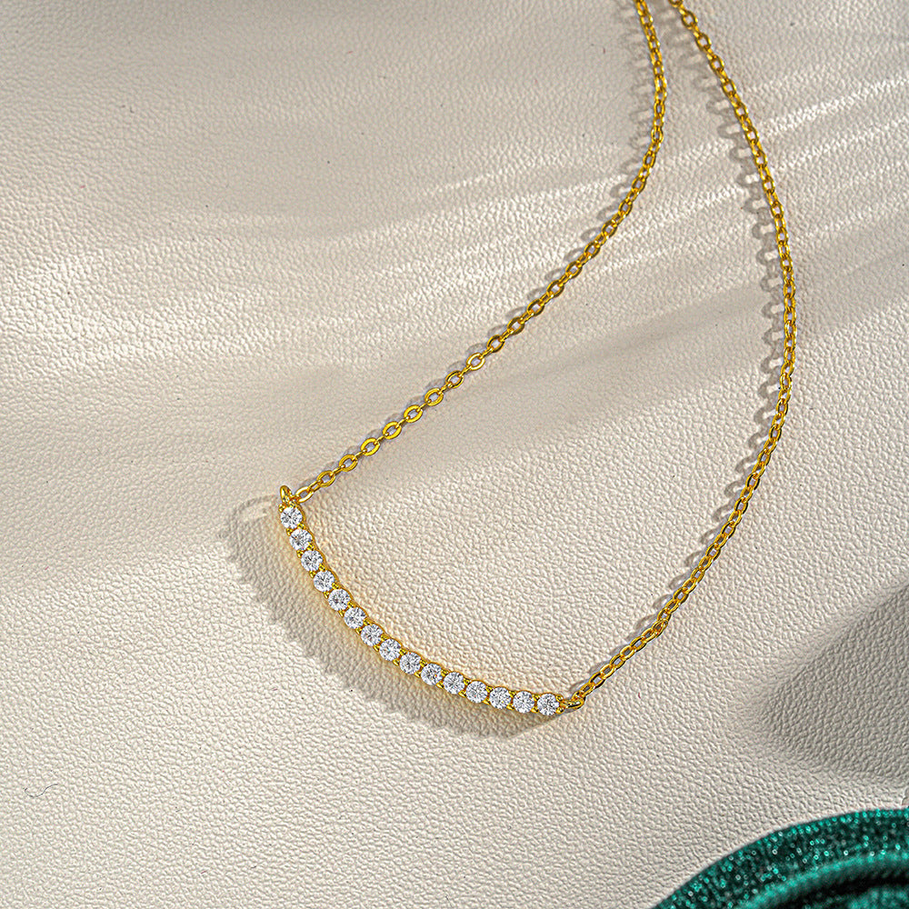 Smile moissanite necklace