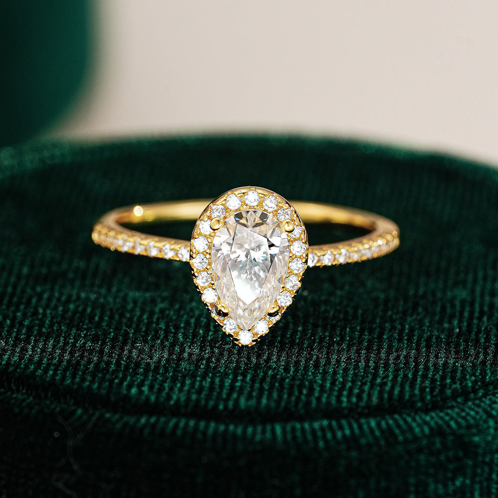 Timeless moissanite engagement ring