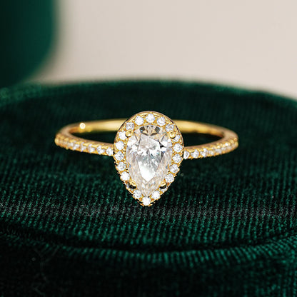 Timeless moissanite engagement ring