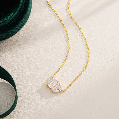 Sweet sugar cube moissanite chain