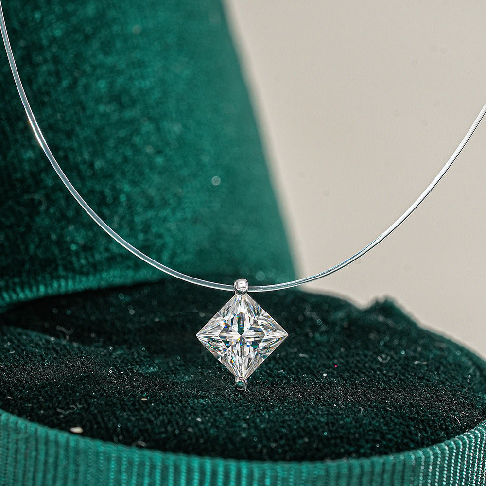 Princess tears moissanite chain