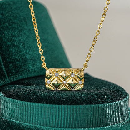 Luxury bag shaped moissanite chain