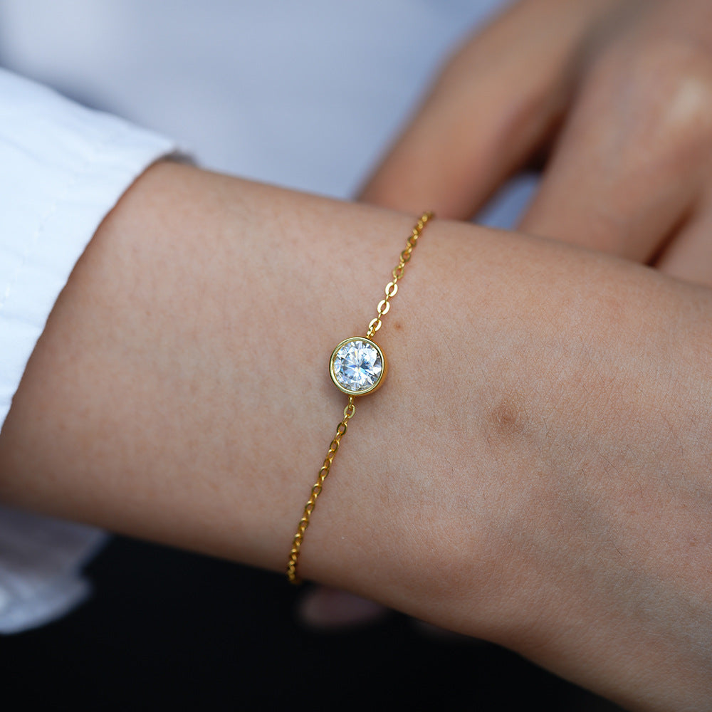 Bubble moissanite bracele