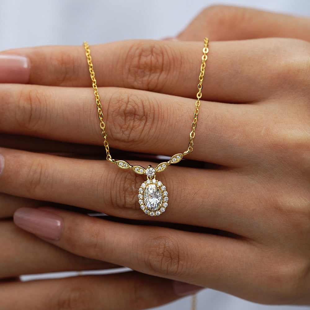 Collarbone moissanite chain