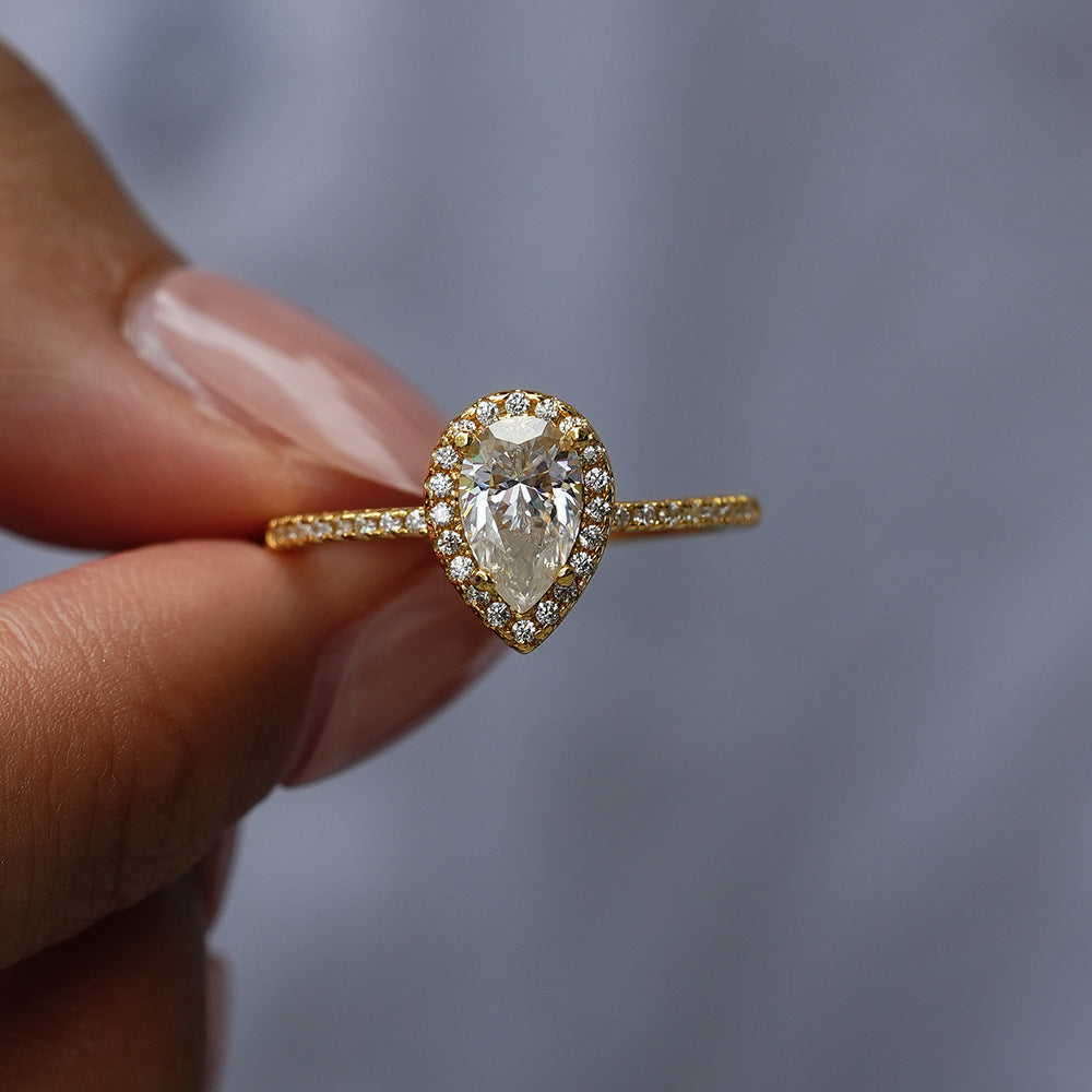 Timeless moissanite engagement ring