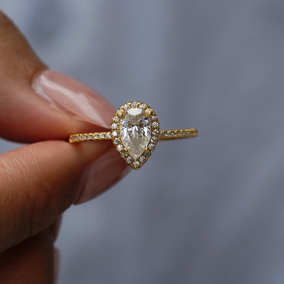 Timeless moissanite engagement ring