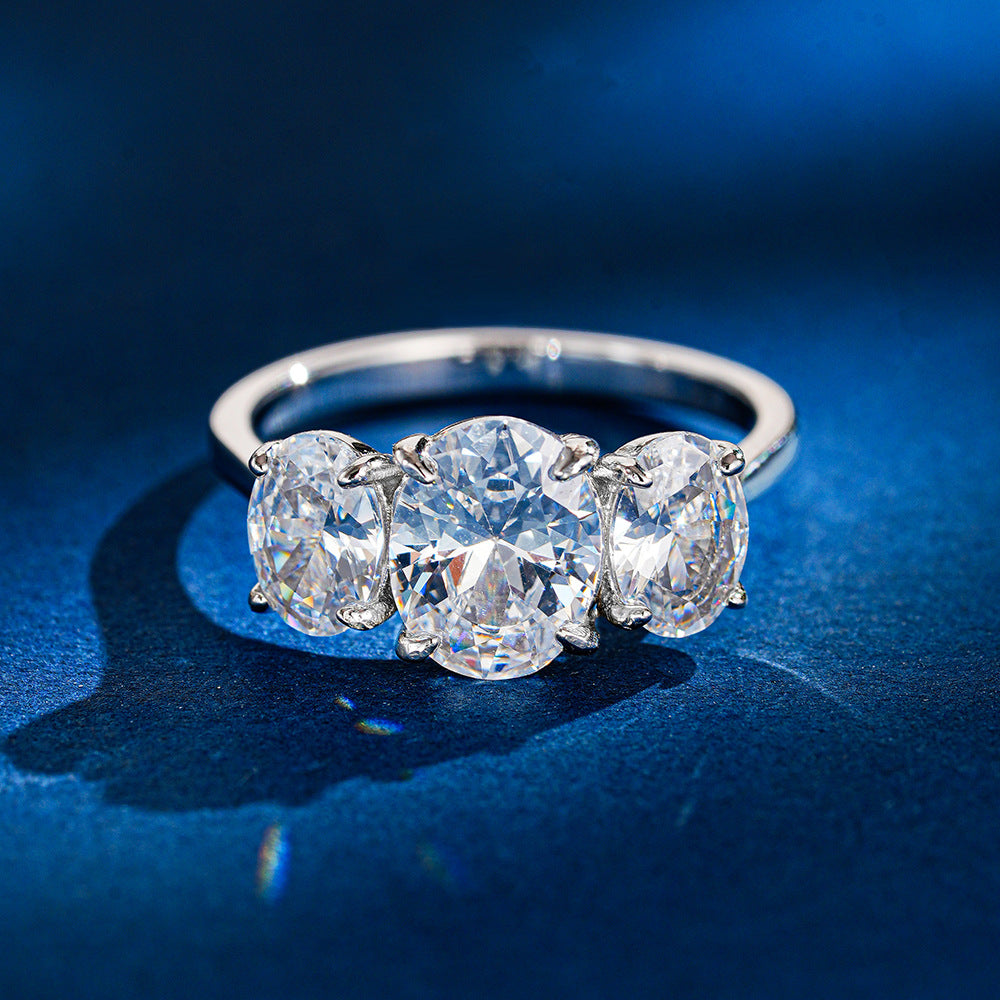 Eggs moissanite ring