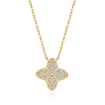 Four-pointed star moissanite chain