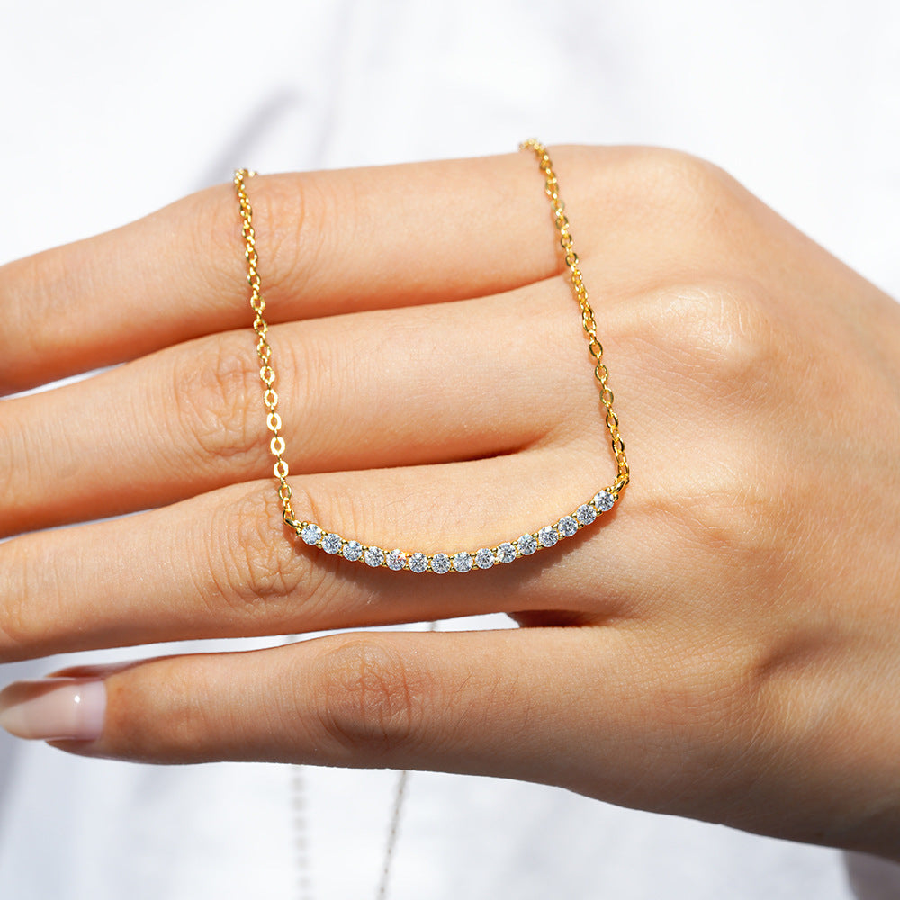 Smile moissanite necklace