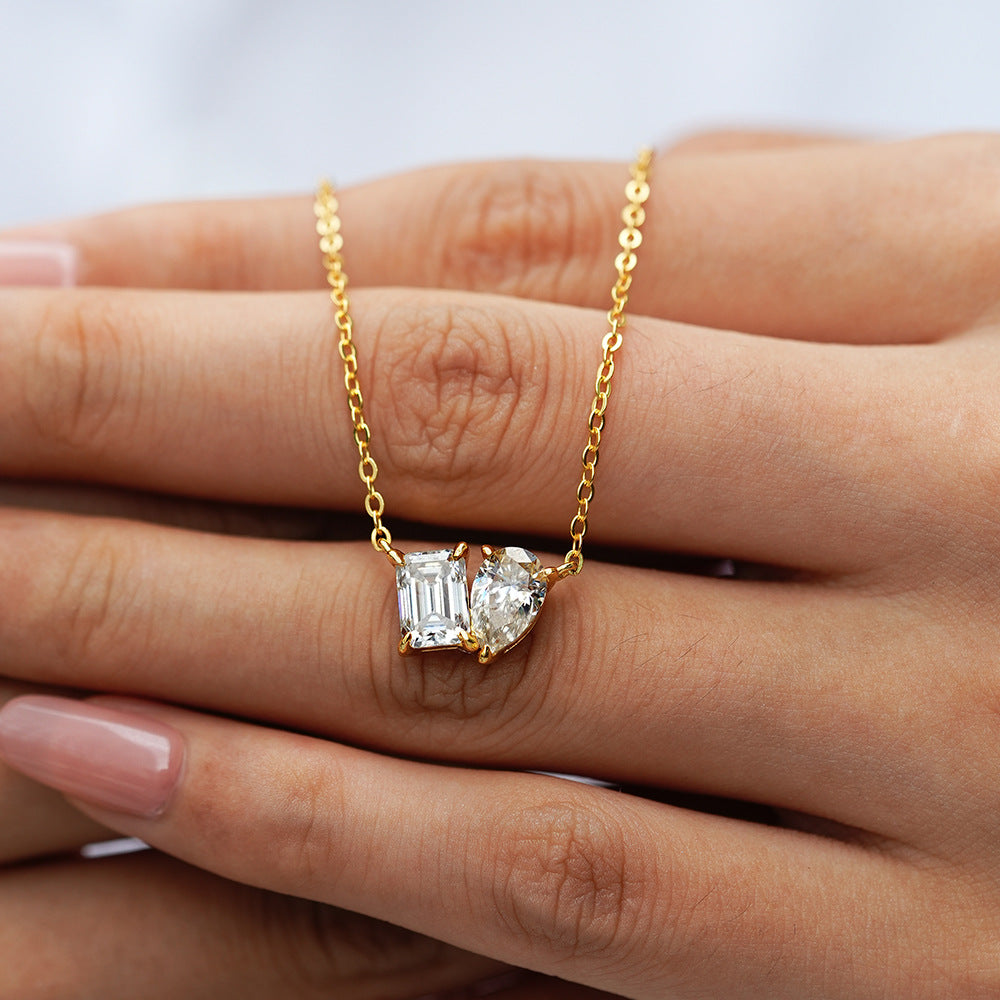 Sweet sugar cube moissanite chain