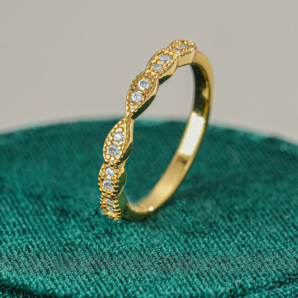 Moissanite row of ring