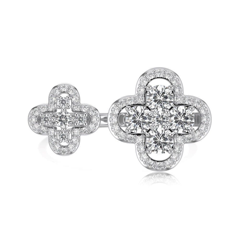 Asymmetrical four-leaf clover ring - Hastella.J