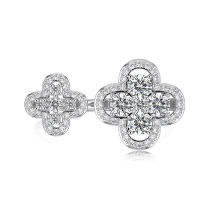 Asymmetrical four-leaf clover ring - Hastella.J