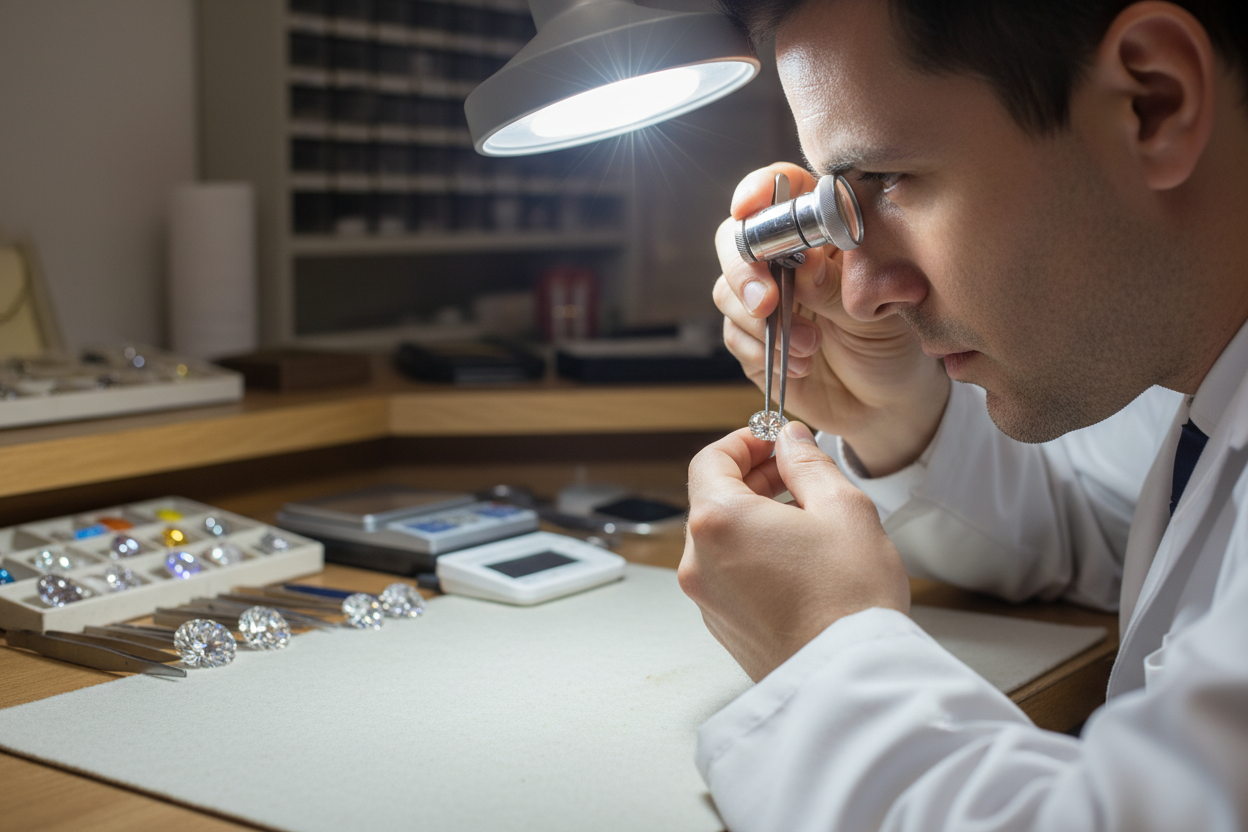 Load video: diamond checking