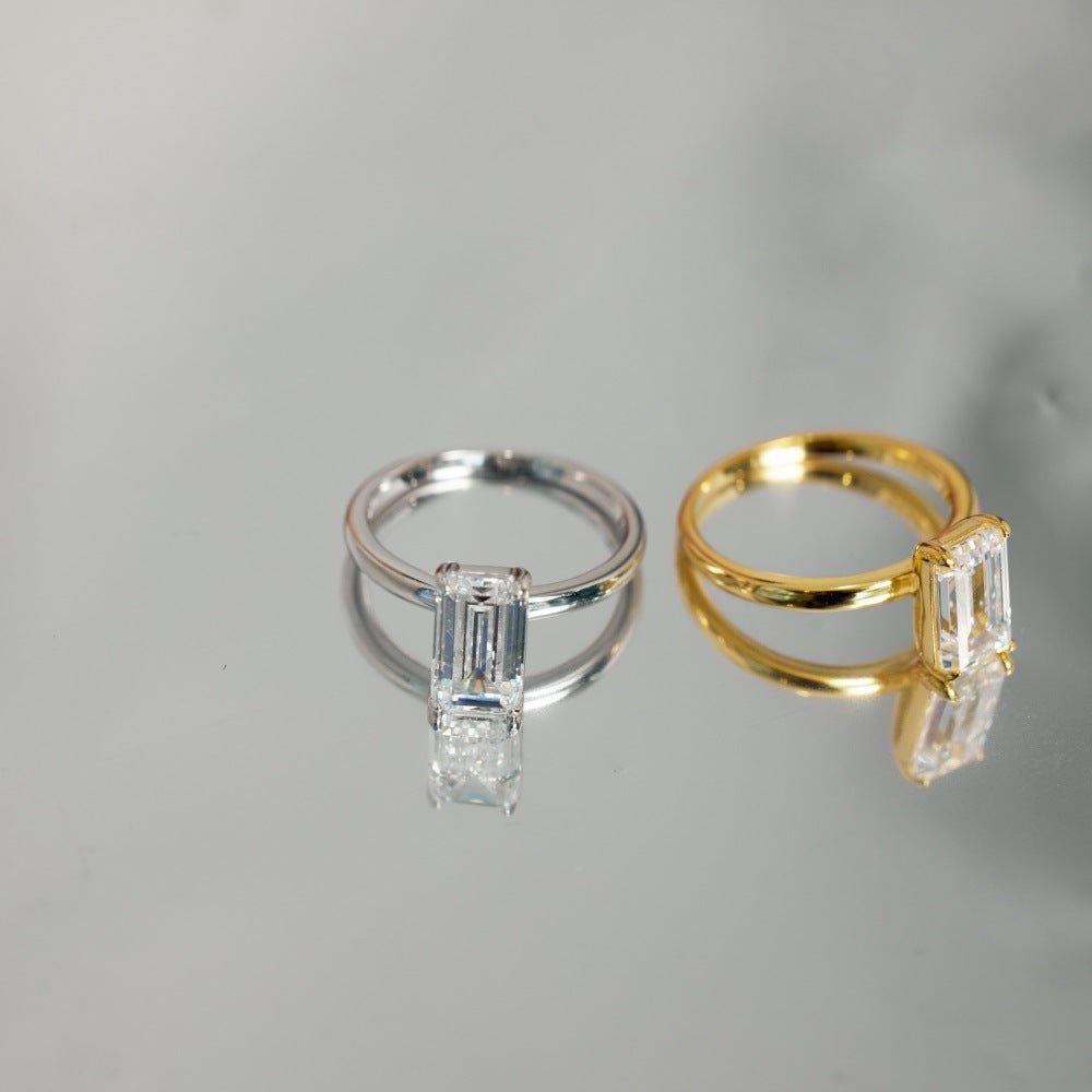 Emerald cut glossy ring - Hastella.J