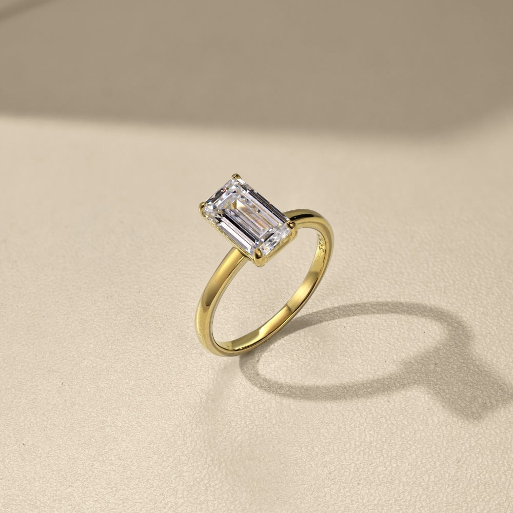 Emerald cut glossy ring - Hastella.J