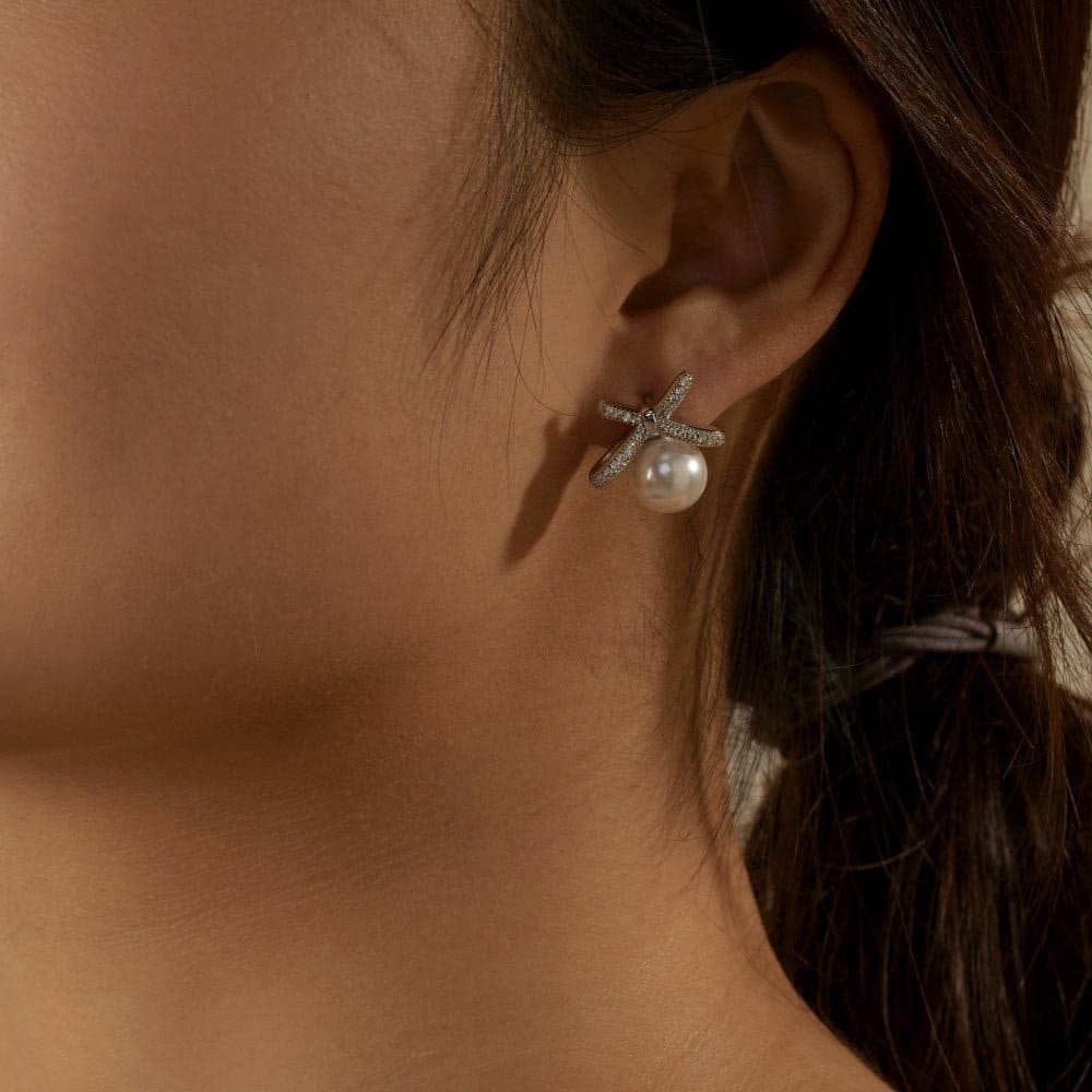 Girly bow Stud Earrings - Hastella.J