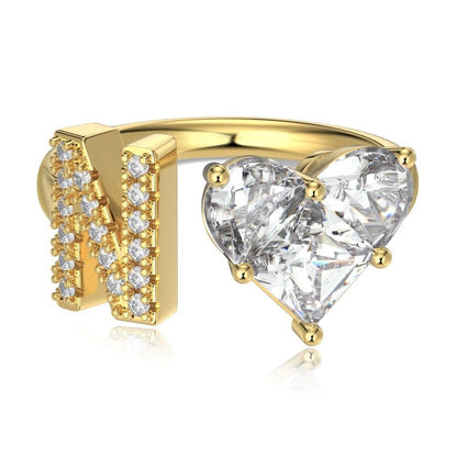 Letters stitching love ring - Hastella.J