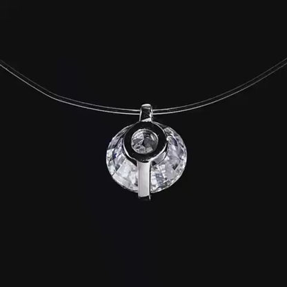 Silver pendant moissanite necklace