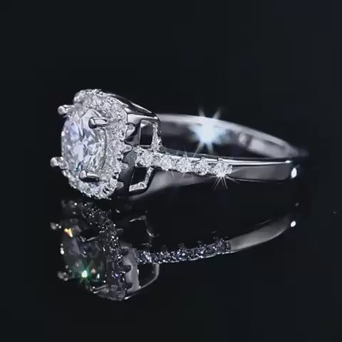 Cushion moissanite wedding ring