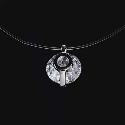 Silver pendant moissanite necklace