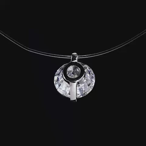Silver pendant moissanite necklace