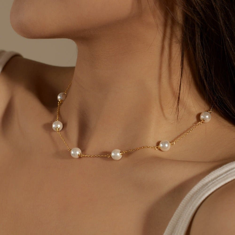 Vintage Pearl Necklace - Hastella.J