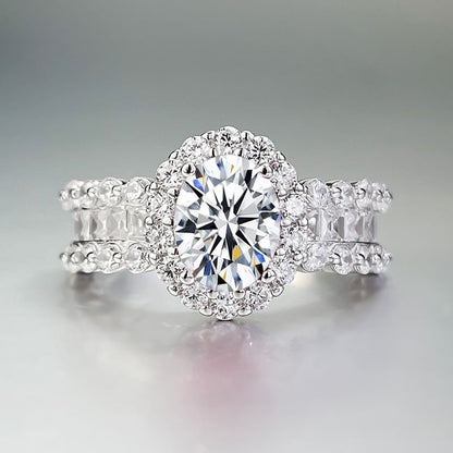 Princess moissanite ring