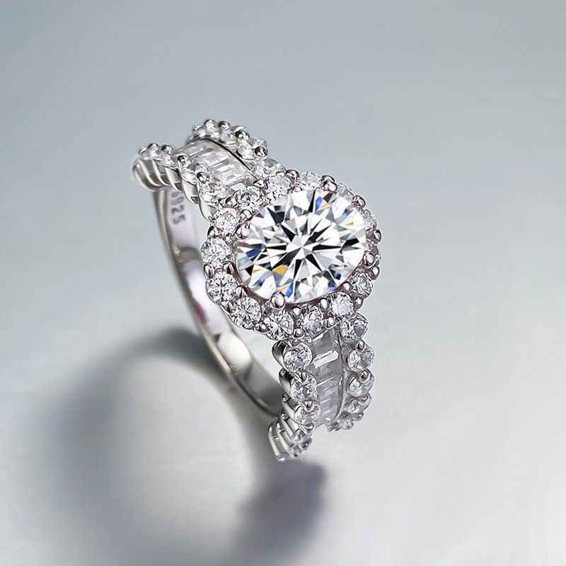 Princess moissanite ring